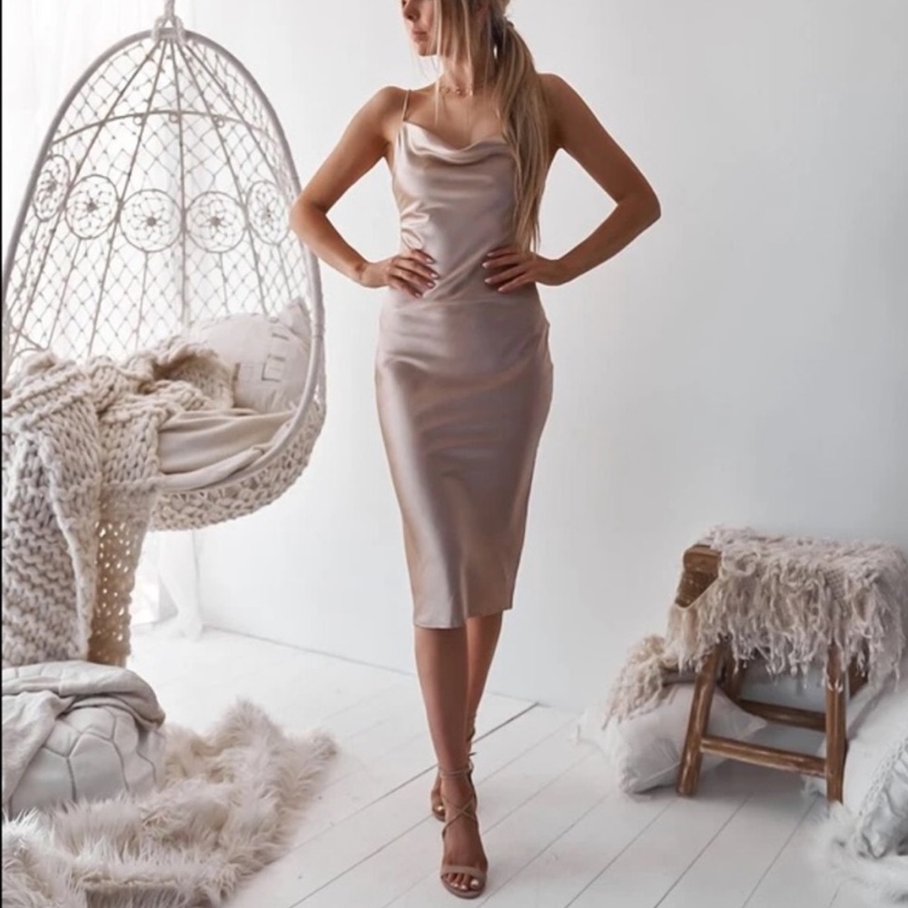 beginning boutique whyte valentyne slip midi dress